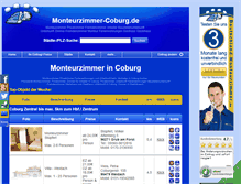 Tablet Screenshot of monteurzimmer-coburg.de
